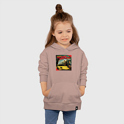 Толстовка детская хлопковая Five finger death punch - American capitalist, цвет: пыльно-розовый — фото 2