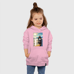Толстовка детская хлопковая On the beach, цвет: светло-розовый — фото 2
