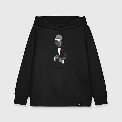Детская толстовка-худи Homer godfather / Черный – фото 1