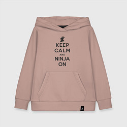 Детская толстовка-худи Keep calm and ninja on