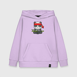 Толстовка детская хлопковая Панда релакс, цвет: лаванда