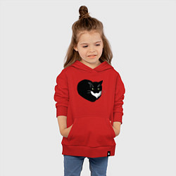 Толстовка детская хлопковая Кот Максвел - мем, цвет: красный — фото 2
