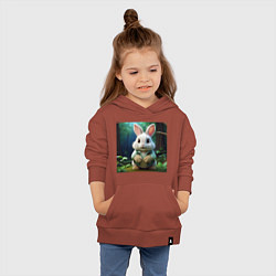 Толстовка детская хлопковая Зайчик в одежде, цвет: кирпичный — фото 2
