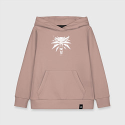 Толстовка детская хлопковая Голова волка в стили граффити, цвет: пыльно-розовый