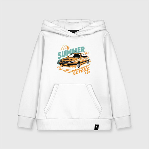 Детская толстовка-худи My Summer Car Toyota Corolla / Белый – фото 1