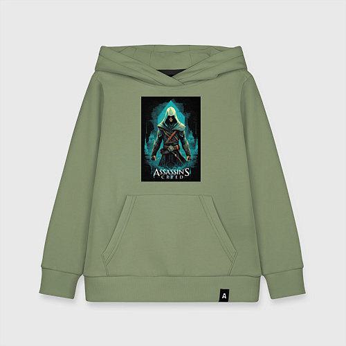 Детская толстовка-худи Assassins creed изумрудный туман / Авокадо – фото 1