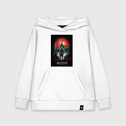 Толстовка детская хлопковая Assassins creed загадочный город, цвет: белый