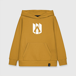 Толстовка детская хлопковая Стилизованный логотип Апекс Легенд, цвет: горчичный