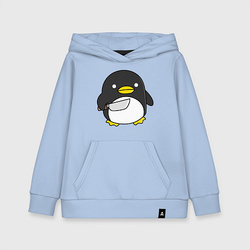 Детская толстовка-худи Линукс пингвин / Мягкое небо – фото 1