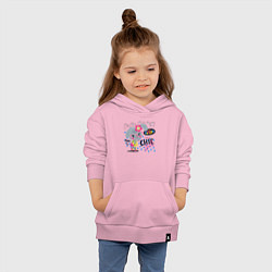 Толстовка детская хлопковая Fashion chic girls, цвет: светло-розовый — фото 2