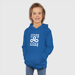 Толстовка детская хлопковая Cloud9 - in logo, цвет: синий — фото 2