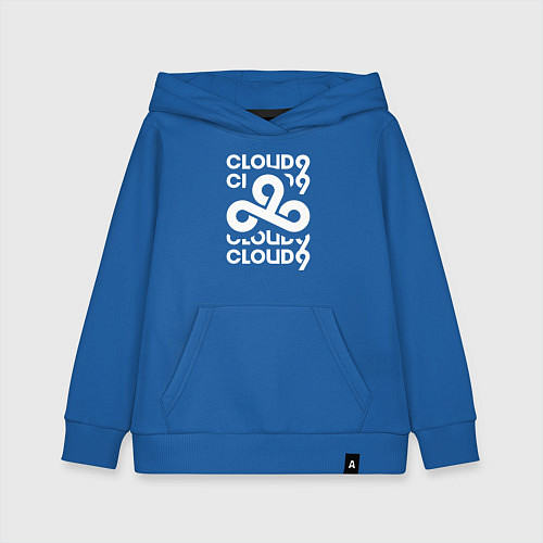 Детская толстовка-худи Cloud9 - in logo / Синий – фото 1