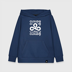 Толстовка детская хлопковая Cloud9 - in logo, цвет: тёмно-синий