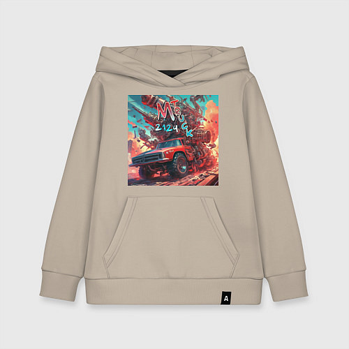 Детская толстовка-худи M Truck 2124 / Миндальный – фото 1
