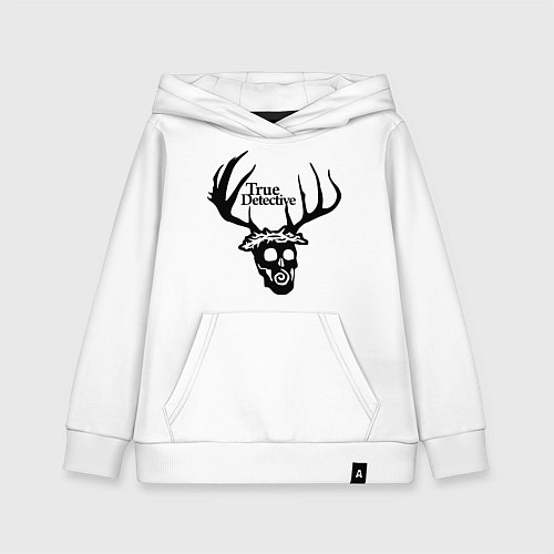 Детская толстовка-худи True Detective: Deer Skull / Белый – фото 1