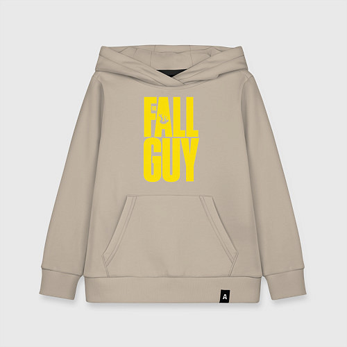 Детская толстовка-худи The fall guy logo / Миндальный – фото 1