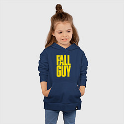 Толстовка детская хлопковая The fall guy logo, цвет: тёмно-синий — фото 2