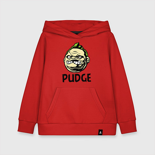 Детская толстовка-худи Pudge Face / Красный – фото 1