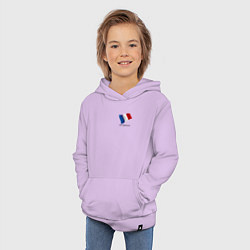 Толстовка детская хлопковая Im French - motto, цвет: лаванда — фото 2