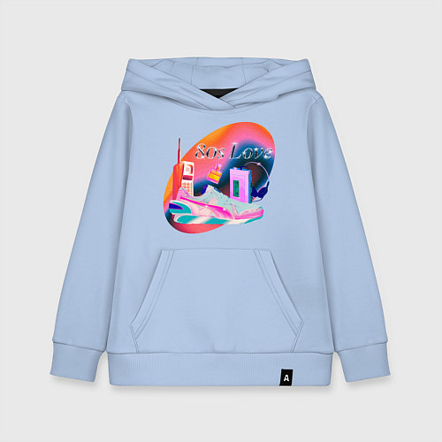 Детская толстовка-худи 80s Love / Мягкое небо – фото 1