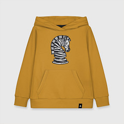 Толстовка детская хлопковая Шахматная зебра, цвет: горчичный