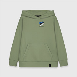 Толстовка детская хлопковая Im Estonian - motto, цвет: авокадо