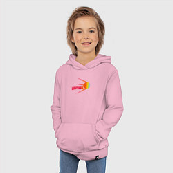 Толстовка детская хлопковая Цветной спутник, цвет: светло-розовый — фото 2