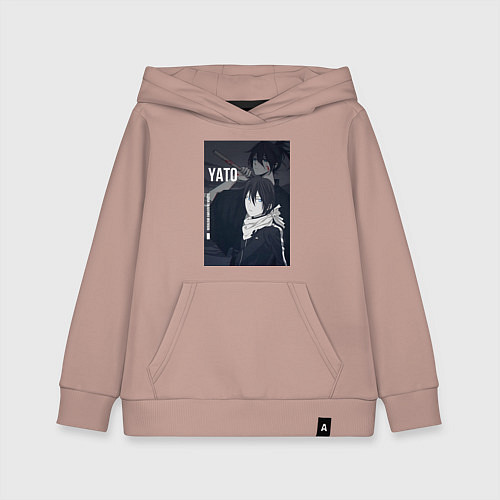 Детская толстовка-худи Бездомный бог Ято / Пыльно-розовый – фото 1