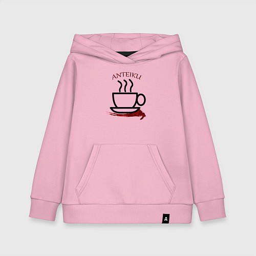Детская толстовка-худи Токийский гуль антейку кофе / Светло-розовый – фото 1