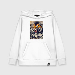 Детская толстовка-худи Cool tiger - punks not dead