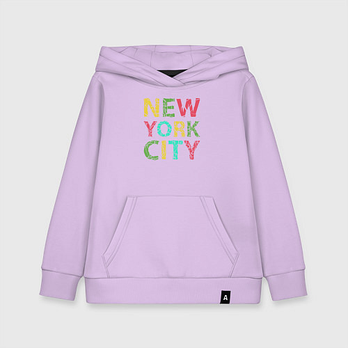 Детская толстовка-худи New York city colors / Лаванда – фото 1