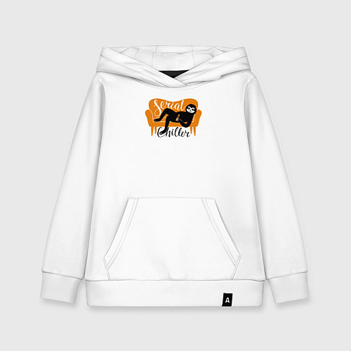 Детская толстовка-худи Серийный чиллер / Белый – фото 1