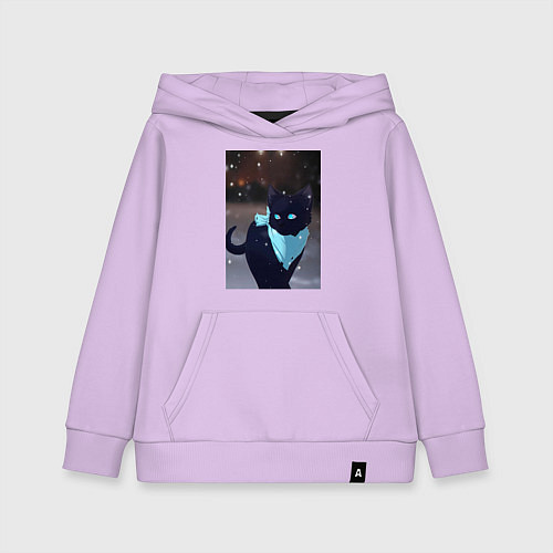 Детская толстовка-худи Бездомный бог кот Ято / Лаванда – фото 1