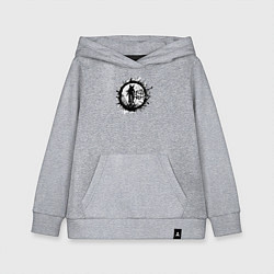 Толстовка детская хлопковая Осень, лужи и байк, цвет: меланж