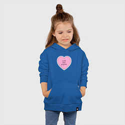 Толстовка детская хлопковая Cute but psycho pink heart, цвет: синий — фото 2