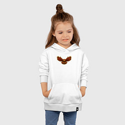 Толстовка детская хлопковая Полёт совы, цвет: белый — фото 2