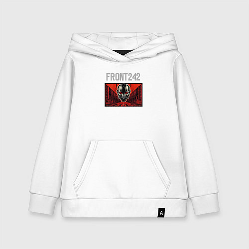 Детская толстовка-худи Front 242 - tour with fla / Белый – фото 1