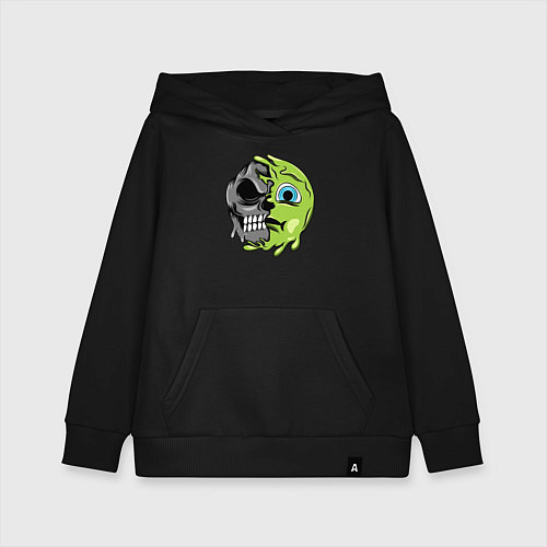Детская толстовка-худи Green smile / Черный – фото 1