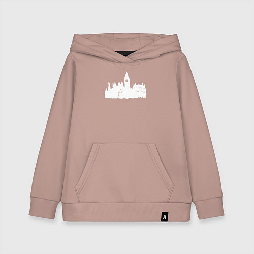 Детская толстовка-худи Tardis London / Пыльно-розовый – фото 1