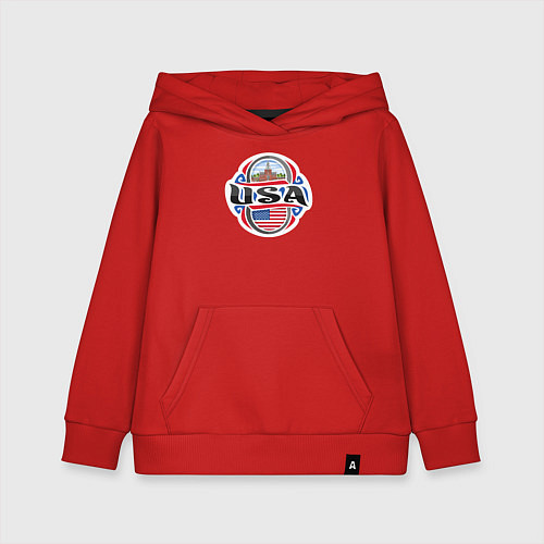 Детская толстовка-худи Style USA / Красный – фото 1