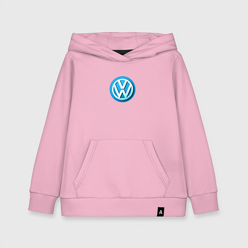 Детская толстовка-худи Volkswagen logo blue / Светло-розовый – фото 1