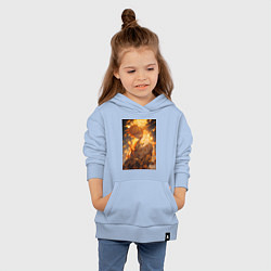 Толстовка детская хлопковая Клинок, рассекающий демонов Дзэнъицу Агацума, цвет: мягкое небо — фото 2