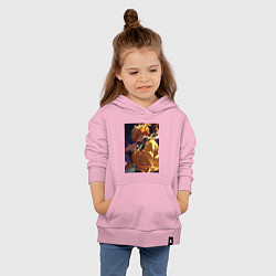 Толстовка детская хлопковая Клинок, рассекающий демонов Дзэнъицу Агацума охотн, цвет: светло-розовый — фото 2