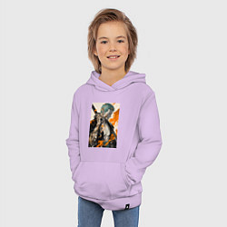 Толстовка детская хлопковая Ван-Пис Зоро Ророноа фехтовальщик, цвет: лаванда — фото 2