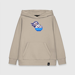 Толстовка детская хлопковая Sushi ninja, цвет: миндальный