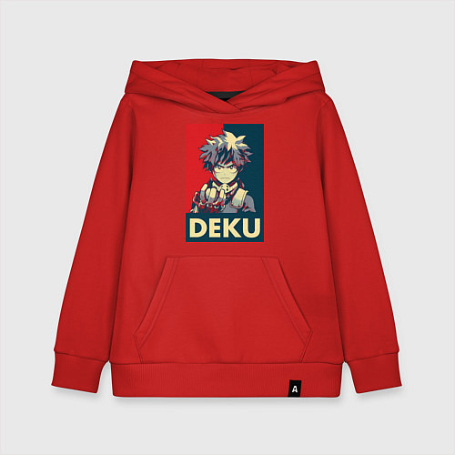 Детская толстовка-худи Моя геройская академия Идзуку Мидория герой / Красный – фото 1
