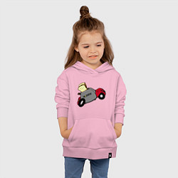 Толстовка детская хлопковая Smart 452 - Mad Toaster, цвет: светло-розовый — фото 2