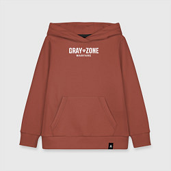 Толстовка детская хлопковая Gray zone warfare logo, цвет: кирпичный
