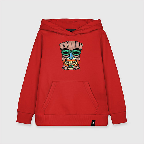 Детская толстовка-худи Tiki face / Красный – фото 1