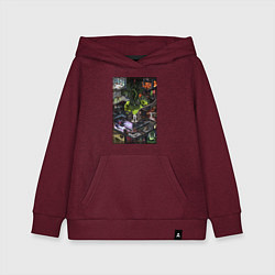 Толстовка детская хлопковая Half life 1 - levels and bosses, цвет: меланж-бордовый